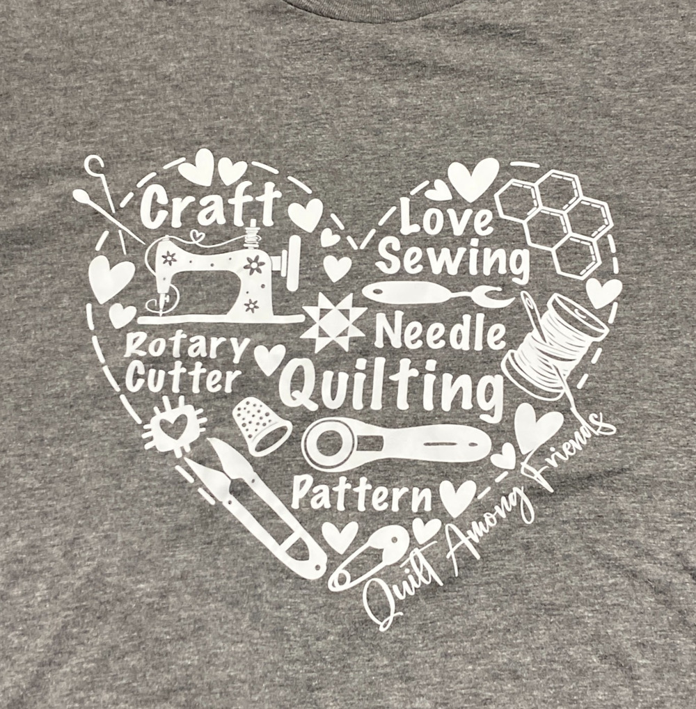 Quilting Sewing Graphic T Shirt Large Gildan Softstyle Craft Love Quilt Maker